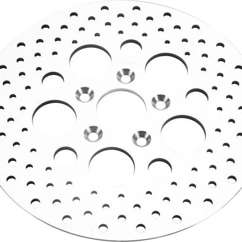 HardDrive Drilled Vented Rear Brake Rotor Polished 144626 Harley Davidson