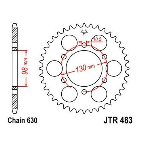 JT Steel Rear Sprocket 630 35T fits Kawasaki Z1 900 Super Four 1973-1975