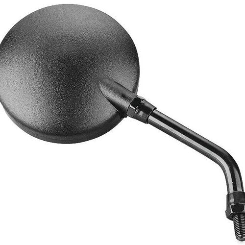 BikeMaster Kaw U Round Mirror Black 6in Stem