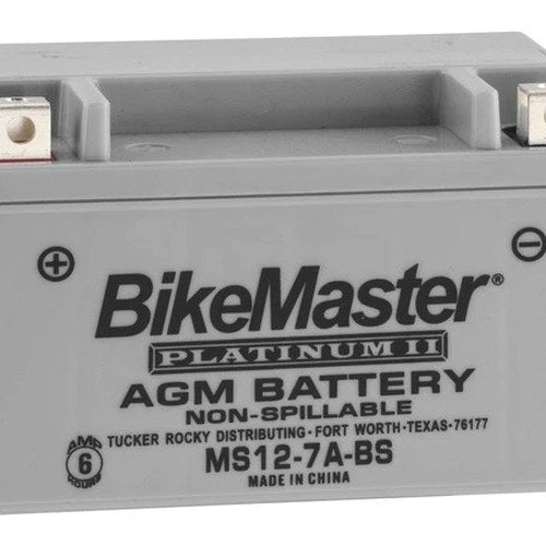 BikeMaster Agm Platinum II Battery #MS12-7A-BS fits Kymco/Yamaha