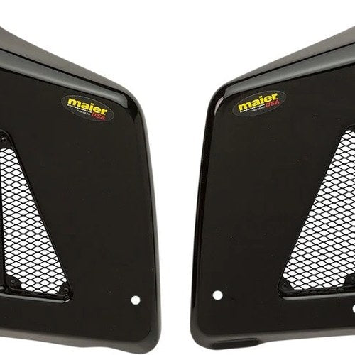 Maier Radiator Scoops Black #578100 fits Kawasaki KLR650 1987-2007