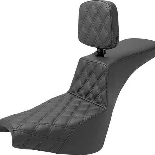 Saddlemen Tour Step-Up LS Seat With Backrest F. Lattice Stitch #284603