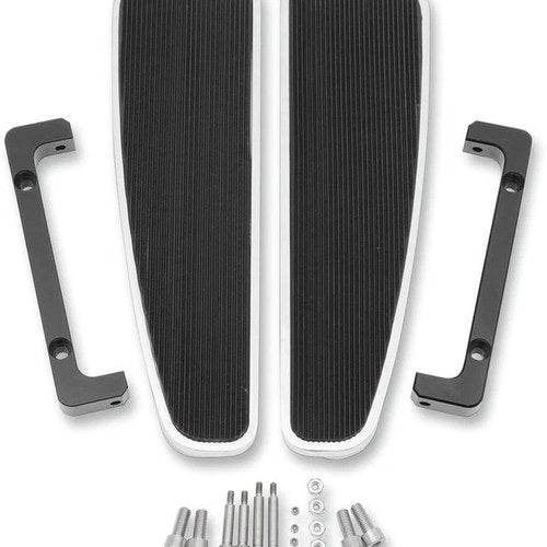 LA Choppers Longboard Solid Floorboards Chrome #LA-7092-01 Harley Davidson