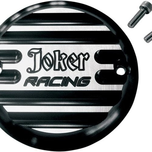 Joker Machine 2-Hole Points Cover Finned/Joker Racing Black Harley Davidson