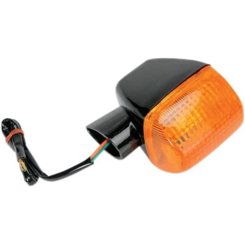 K&S DOT Turn Signal Assembly Single Filament Rear Right Black Amber #25-1113