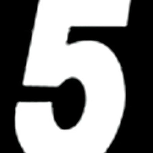 Dirt Digits Pro Numbers 4" White #5 3-Pack