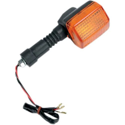 K&S DOT Turn Signal Assembly Dual Filament Front Black Amber #25-1035 for Honda