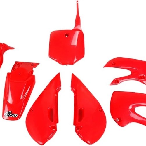 UFO Complete Plastics Kit Red KA37002070 for Kawasaki KLX110 2002-2009