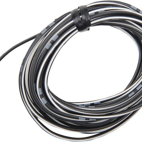 Shindy 14A Motorcycle Wiring 13 ft. Spool Black with White Tracer