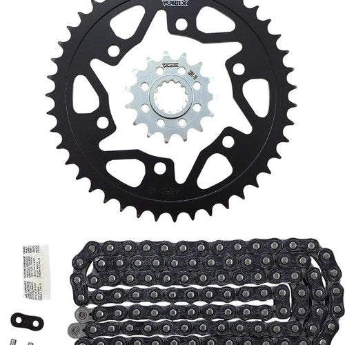 Vortex V3 Gfrs Chain & Sprocket Kit with Steel Rear Black 15/43T 520RX3-114
