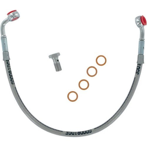 Goodridge Brake Line Kit 1-Line Front w/Chrome Ends Harley Fxsts 1996-2006
