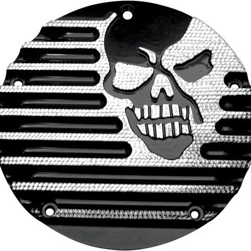 Covingtons Derby Cover Machine Head Diamond Edge Black #C1074-D Harley Davidson