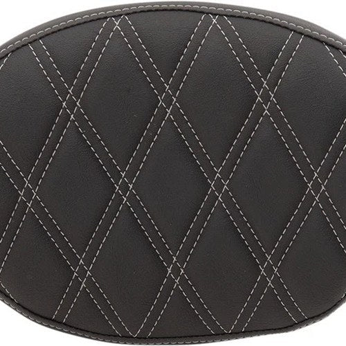 Drag Specialties Double Diamond Oval Pad for Detachable Sissy Bar Black/Silver