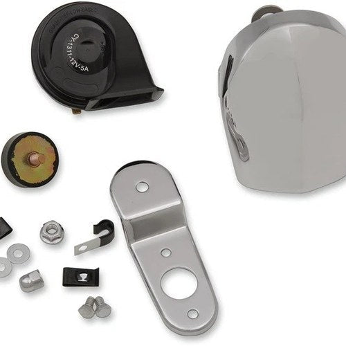 Drag Specialties Electric Horn Kit Chrome #2837476