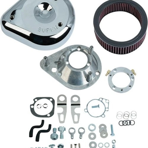 S&S Teardrop Air Cleaner Kit Chrome 170-0306E Harley Davidson Sportster