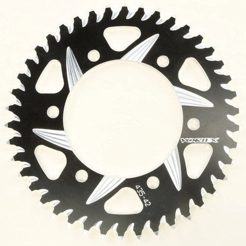 Vortex Aluminum Rear Sprocket 42T Black #435ZK-42 for Yamaha/Kawasaki/Suzuki