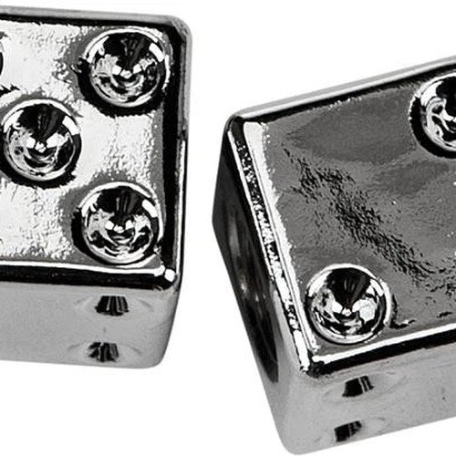 HardDrive Valve Stem Caps Chrome Dice