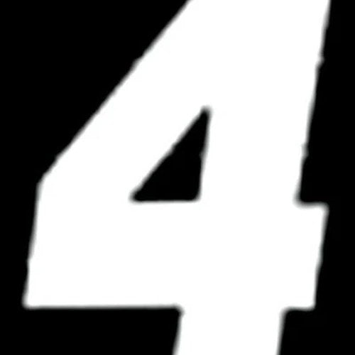 Dirt Digits Pro Numbers 4" White #4 3-Pack