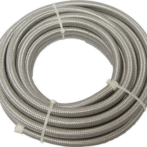 HardDrive Stainless Steel Braided Hose 6 ft. 3/8" D Silver