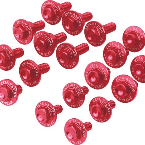 Zeta Aluminum Body Bolt Kit Red for Honda CRF450R/CRF450X/CRF450L/CRF450RWE