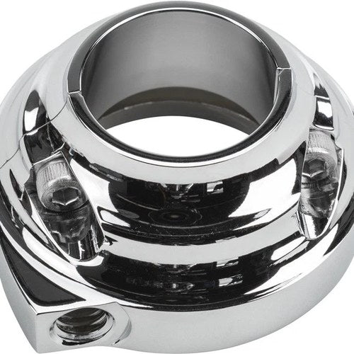 HardDrive Billet Throttle Clamp Single Cable Screw-In Type Chrome