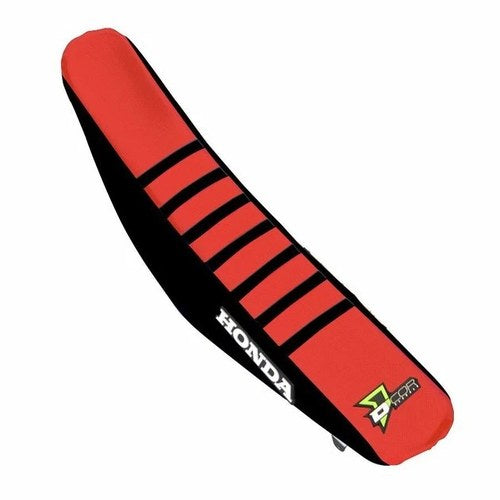Dcor Ribbed Seat Cover Black/Red/Black for Honda CRF150R 2007-2009/2013-2023