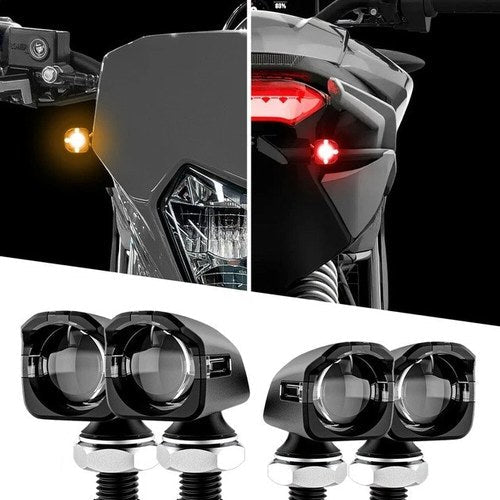 XK Glow Mini Turnz LED Complete Turn Signal Kit Black/Amber/Red