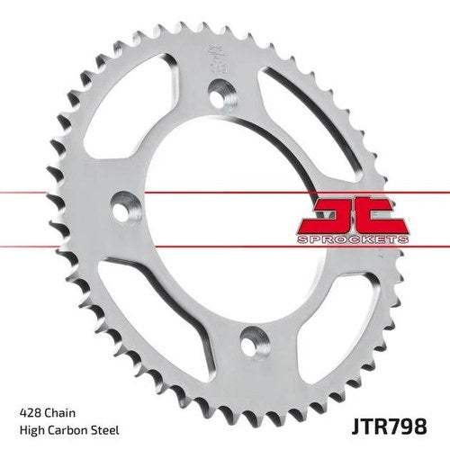 JT 428 Steel Rear Sprocket 46T Silver for Yamaha YZ85 2019-2022