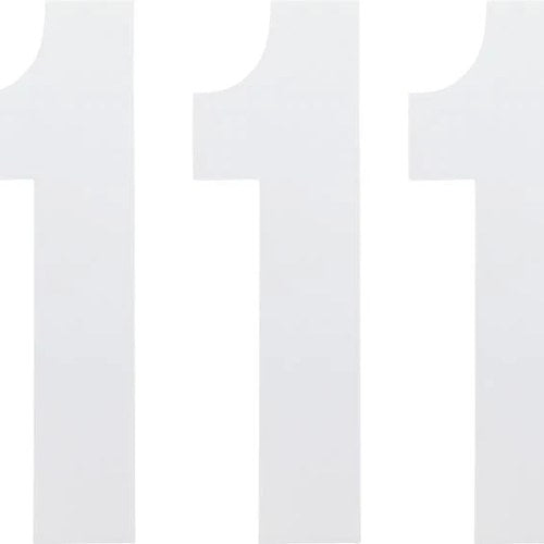 Factory Effex Standard Number Plate Number 8" #1 White 3-Pack