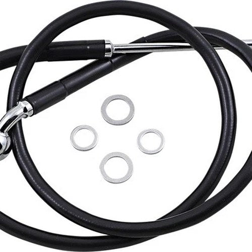 DS Black Vinyl Front Upper ABS Brake Line Kit 36-3/4" +6" Black #212067