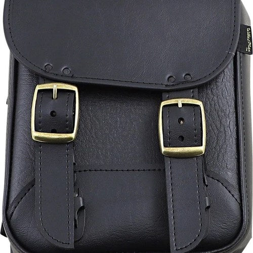 Willie & Max Synthetic Leather Brass Monkey Sissy Bar Bag Black
