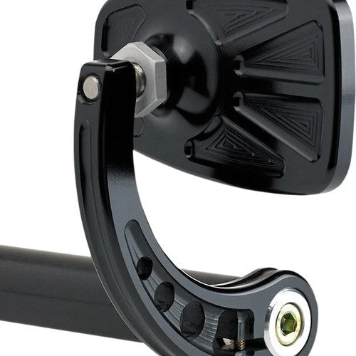 Joker Machine Cafe Bar End Mirror Curved Stem Black