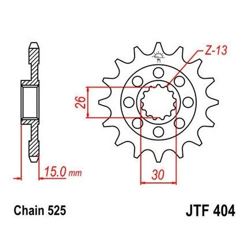 JT Front Sprocket 525 17T #JTF404.17 BMW S 1000 RR/S 1000 RR HP4