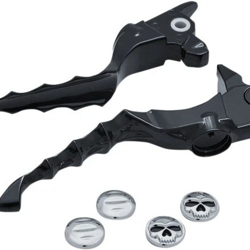 Kuryakyn Zombie Lever Set Gloss Black #1983 Harley Davidson