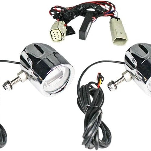 Custom Dynamics ProBEAM LED Halo Fog Lights Chrome #PB-FOG-TKE-C Harley Davidson