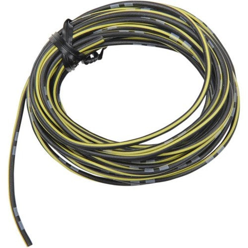 Shindy 14A Motorcycle Wiring 13 ft. Spool Black with Yellow Tracer