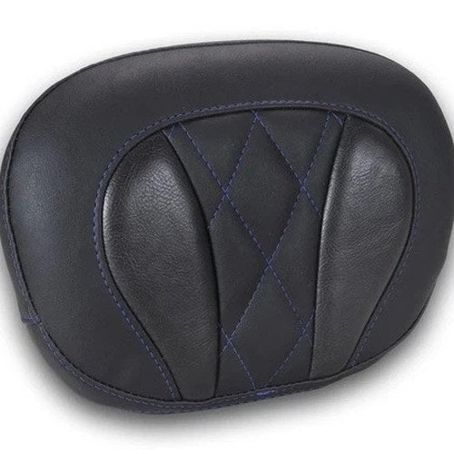 Mustang Deluxe Touring Sissy Bar Pad Diamond Sky Blue Stitch 12" x 9" #88450SB