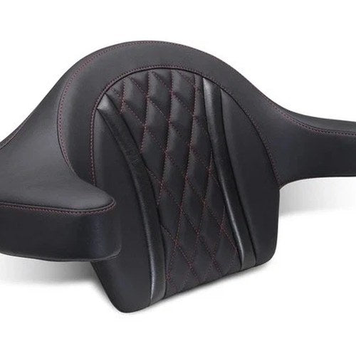 Mustang Deluxe King Tour Pak Backrest Diamond Dark Cherry Stitch #88430DC