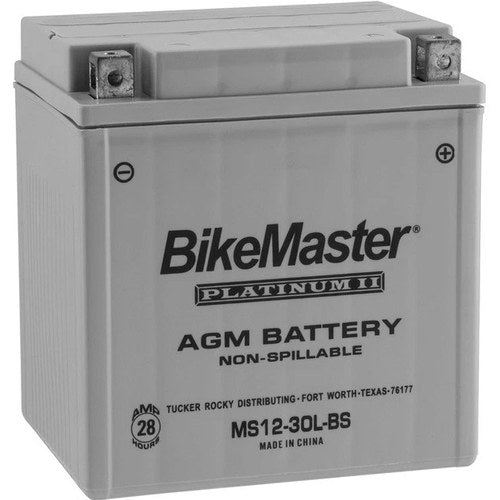 BikeMaster Agm Platinum II Battery #MS12-30L-BS Harley Davidson