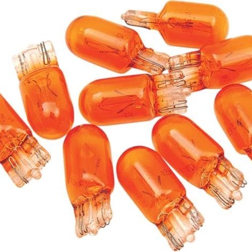Drag Specialties Marker Light Wedge Bulb 168 Amber 10-Pack
