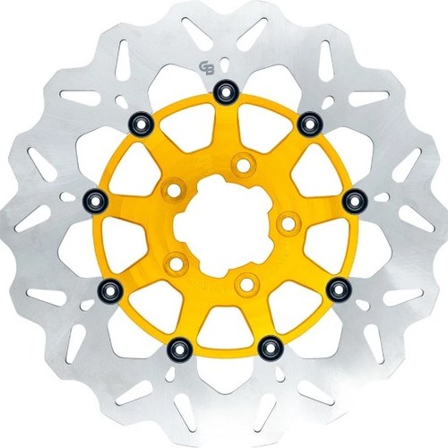 GBrakes Floating Wave Brake Rotor 11.8" Front Gold #GBDU006 Harley Davidson