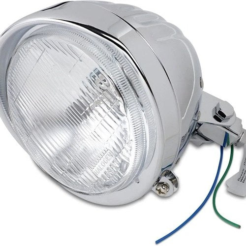 DS Grooved Springer-Style 5.75" Headlight Assembly With Visor