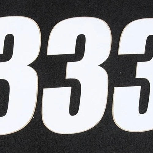 Dcor SX Plate Number #3 4"H White 3-Pack