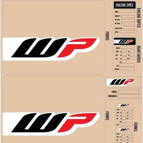 Dcor Suspension Decal Kit WP Black/White/Red