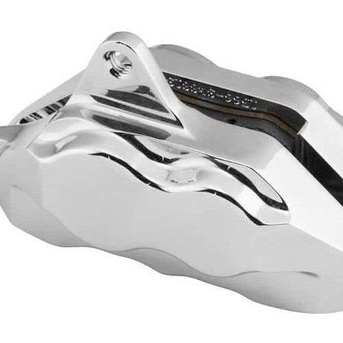 Hawg Halters 4-Piston Brake Caliper With Bracket Rear Chrome #RKDGCC536
