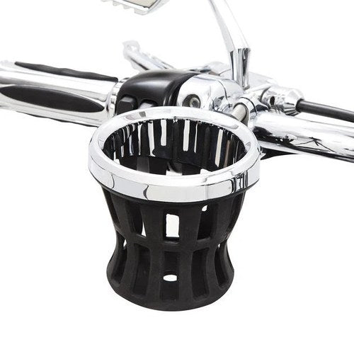Ciro Drink Holder with Mount Chrome & 7/8 & 1" Chrome Clamp