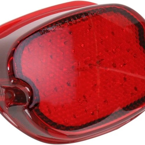 DS Low-Profile LED Taillight Lens Without Window Red Harley Davidson #143949