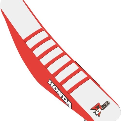 Dcor Ribbed Seat Cover Red/White/Red #30-10-504 for Honda CRF450R/CRF250R