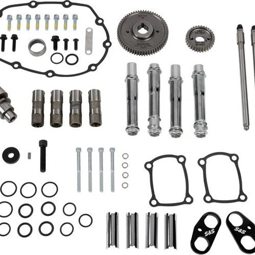 S&S 496 Camshaft Kit for Gear Drive with Chrome Pushrod Tubes #310-1413