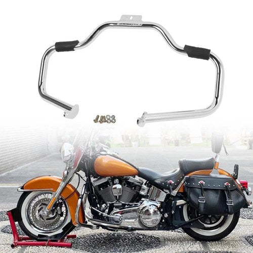 Mustache Engine Guard Bar Fit For Harley Fat Boy Flstf Softail Classic 00-17 15